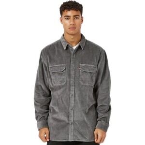 Levi's Jackson Worker Corduroy Overshirt Jacket Button Down Up Pewter Gray Sz L